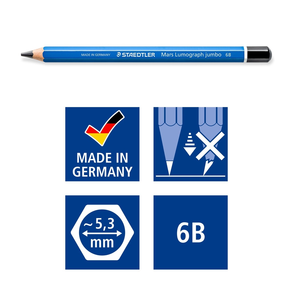 STAEDTLER PENCIL MARS LUMOGRAPH JUMBO 100J-6B