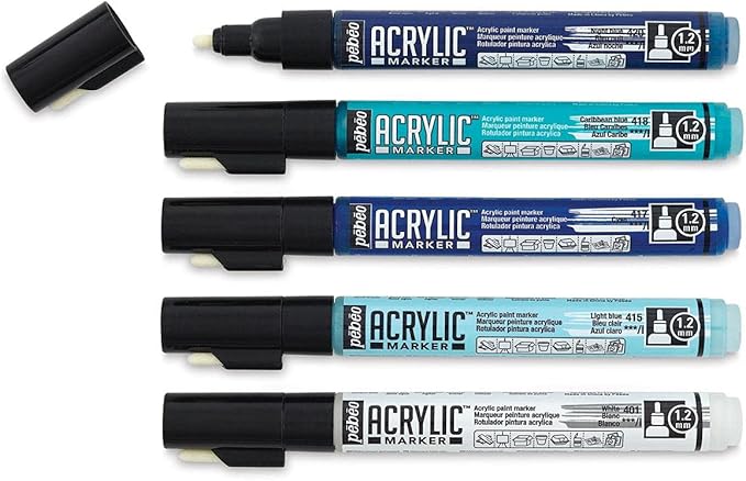 PEBO ACRYLIC MARKER 1.2 TIP WHITE NEPAL
