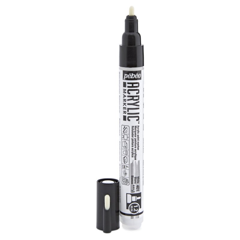 PEBEO ACRYLIC MARKER 1.2 TIP WHITE