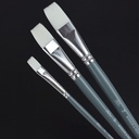 WINSOR & NEWTON FOUNDATION ACRYLIC SYNTHETIC BRUSH SHORT HANDLE 3 PACK