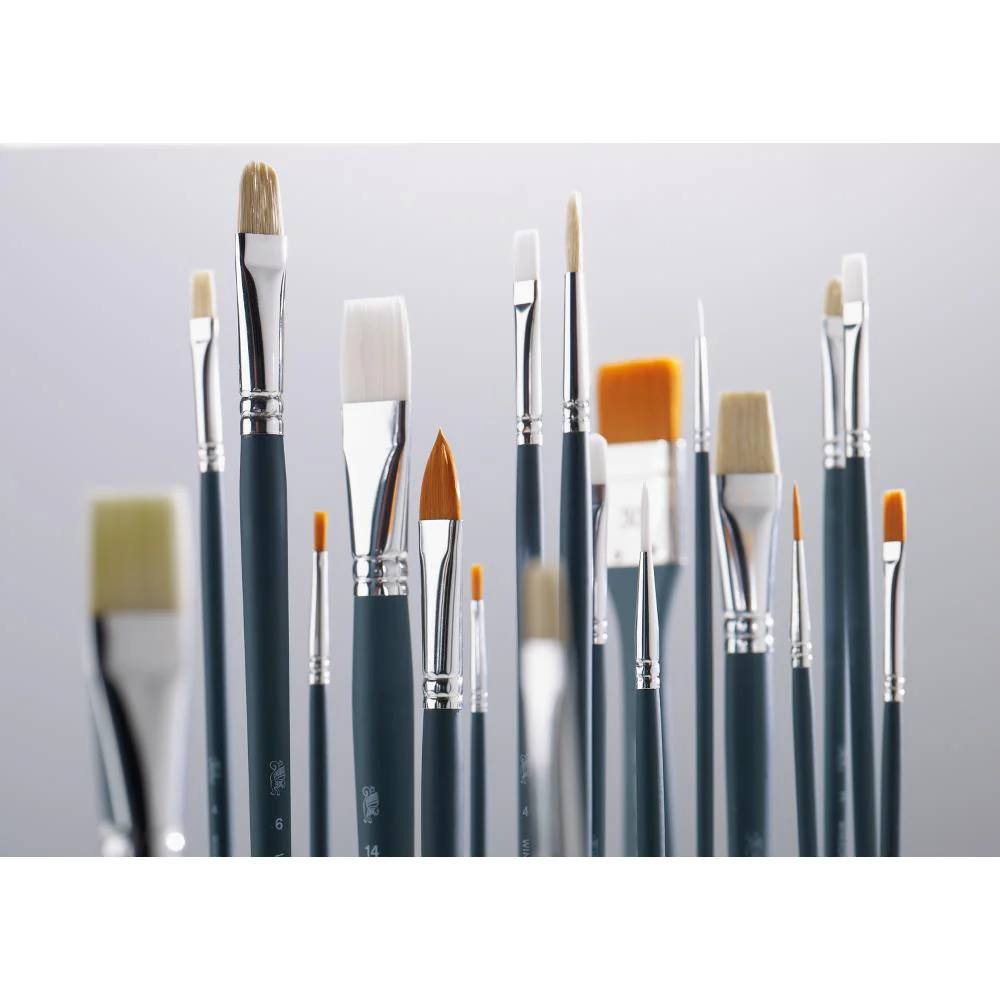 WINSOR & NEWTON FOUNDATION ACRYLIC SYNTHETIC BRUSH SHORT HANDLE 3 PACK