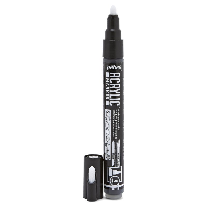 PEBEO ACRYLIC MARKER 4MM TIP BLACK