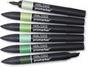 WINSOR & NEWTON PROMARKER 6 GREEN TONES
