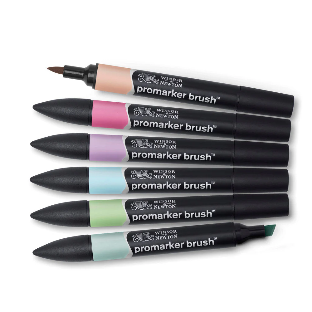 WINSOR & NEWTON PROMARKER BRUSH 6 PASTEL TONES