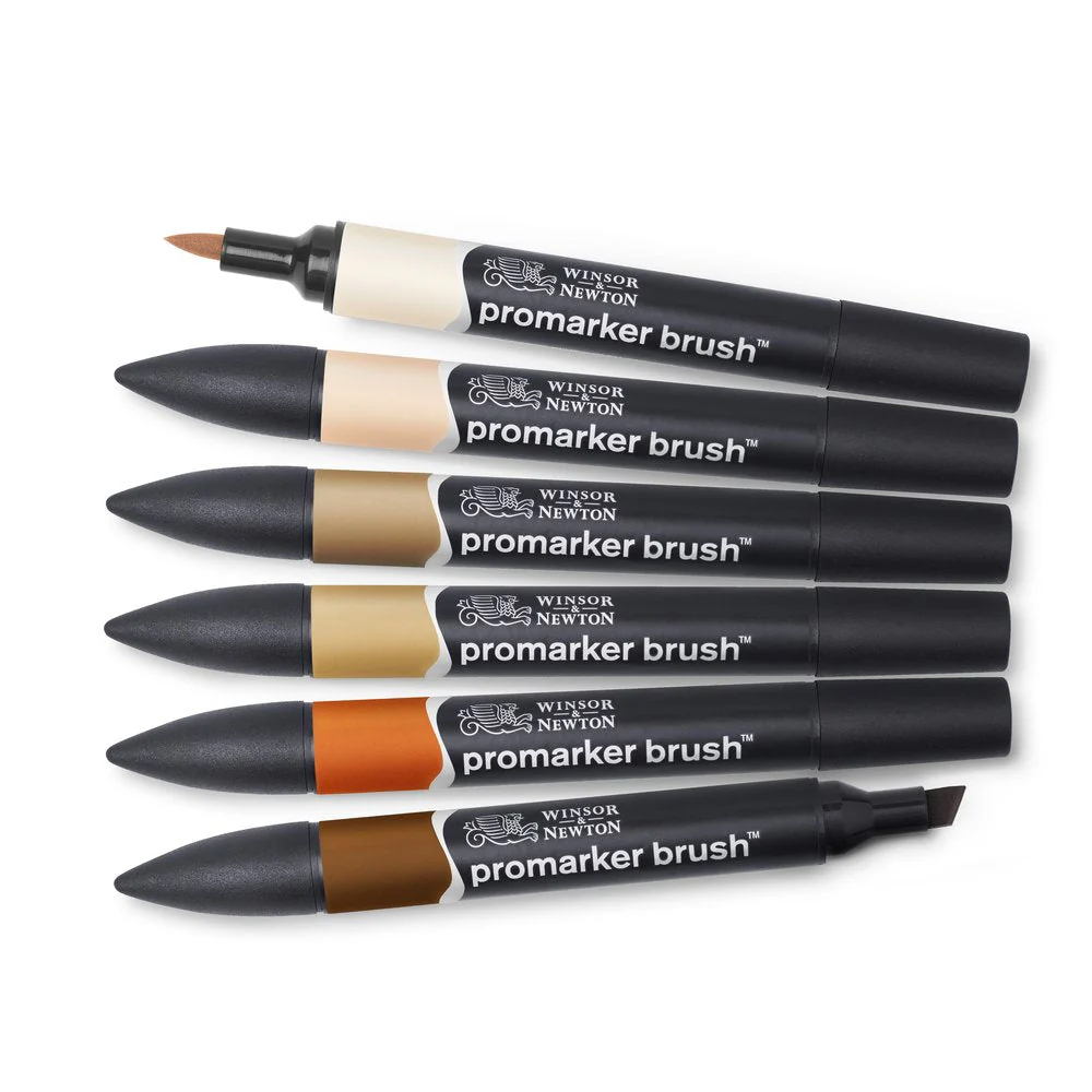 WINSOR & NEWTON PROMARKER BRUSH 6 SKIN TONES