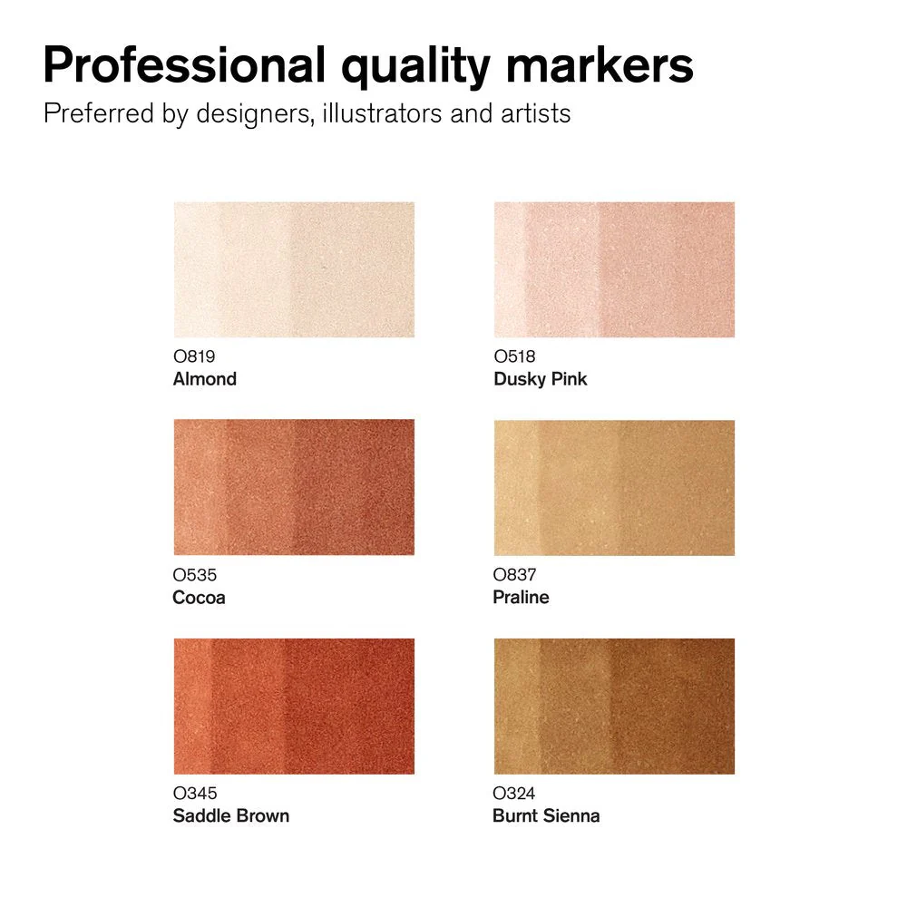 WINSOR & NEWTON PROMARKER BRUSH 6 SKIN TONES