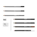 WINSOR & NEWTON SKETCHING PENCIL X10 TIN SET