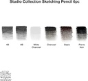 WINSOR & NEWTON SKETCHING PENCIL X6 TIN SET