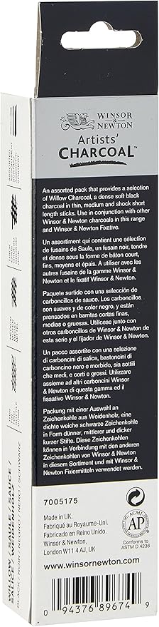 WINSOR & NEWTON WILLOW CHARCOAL ASSORTED T2