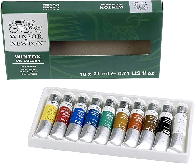 WINSOR & NEWTON WINTON OIL COLOUR TUBE SET 10X21ML ROW