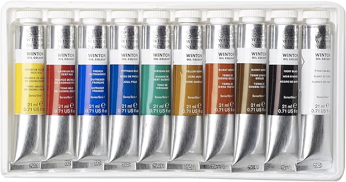WINSOR & NEWTON WINTON OIL COLOUR TUBE SET 10X21ML ROW