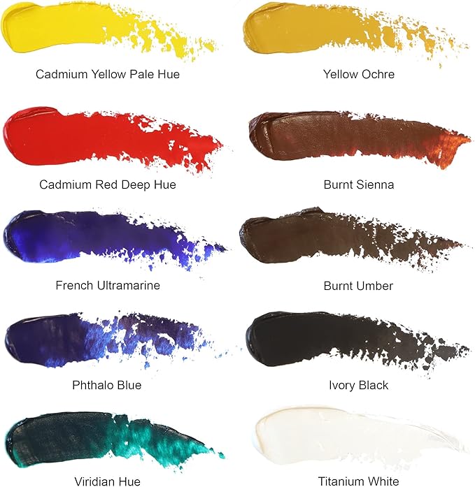 WINSOR & NEWTON WINTON OIL COLOUR TUBE SET 10X21ML ROW
