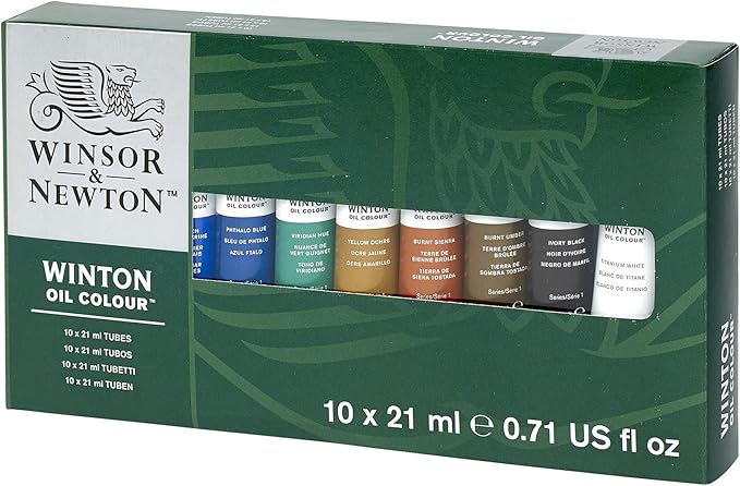 WINSOR & NEWTON WINTON OIL COLOUR TUBE SET 10X21ML ROW