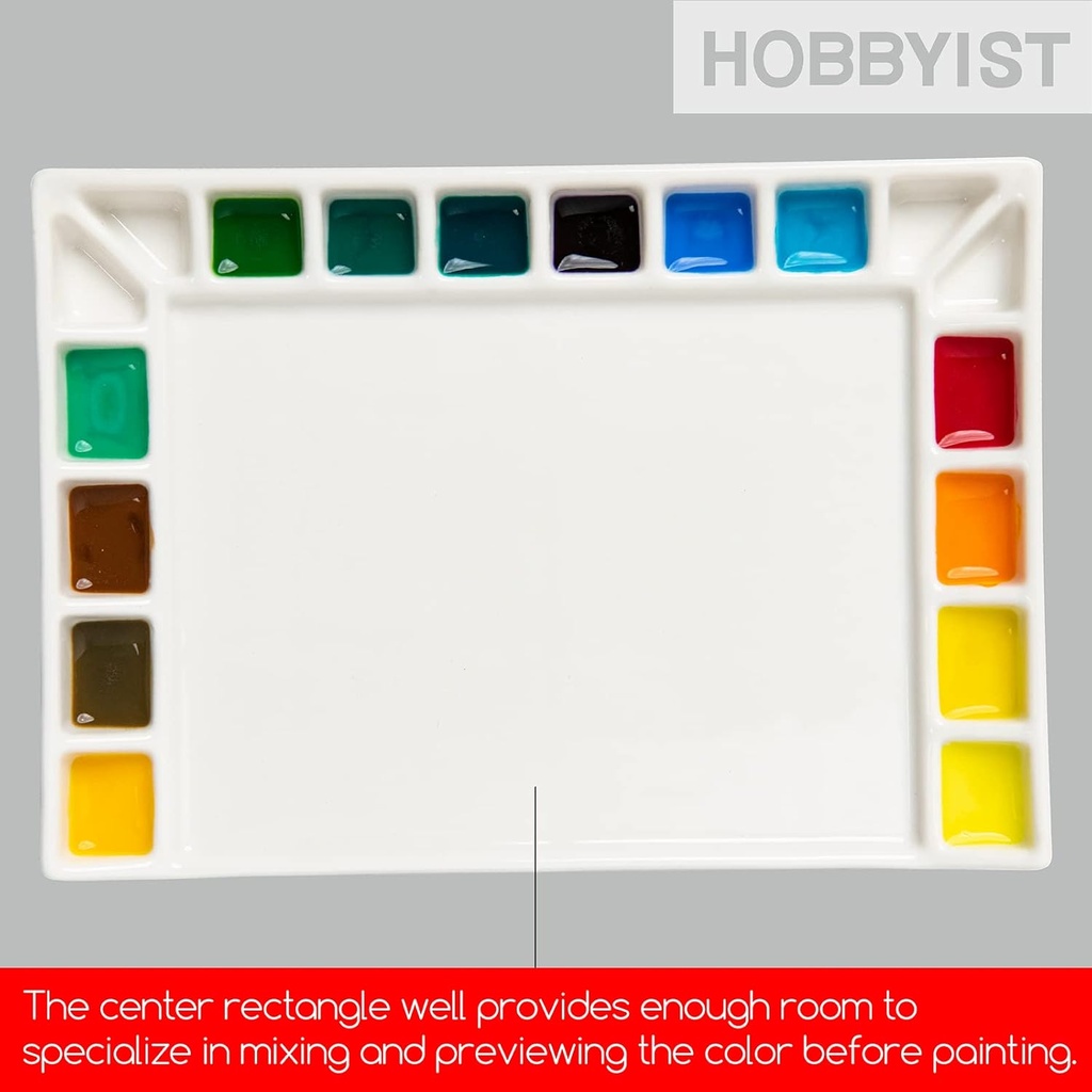 MEEDEN 18-Well Porcelain Artist Paint Palette