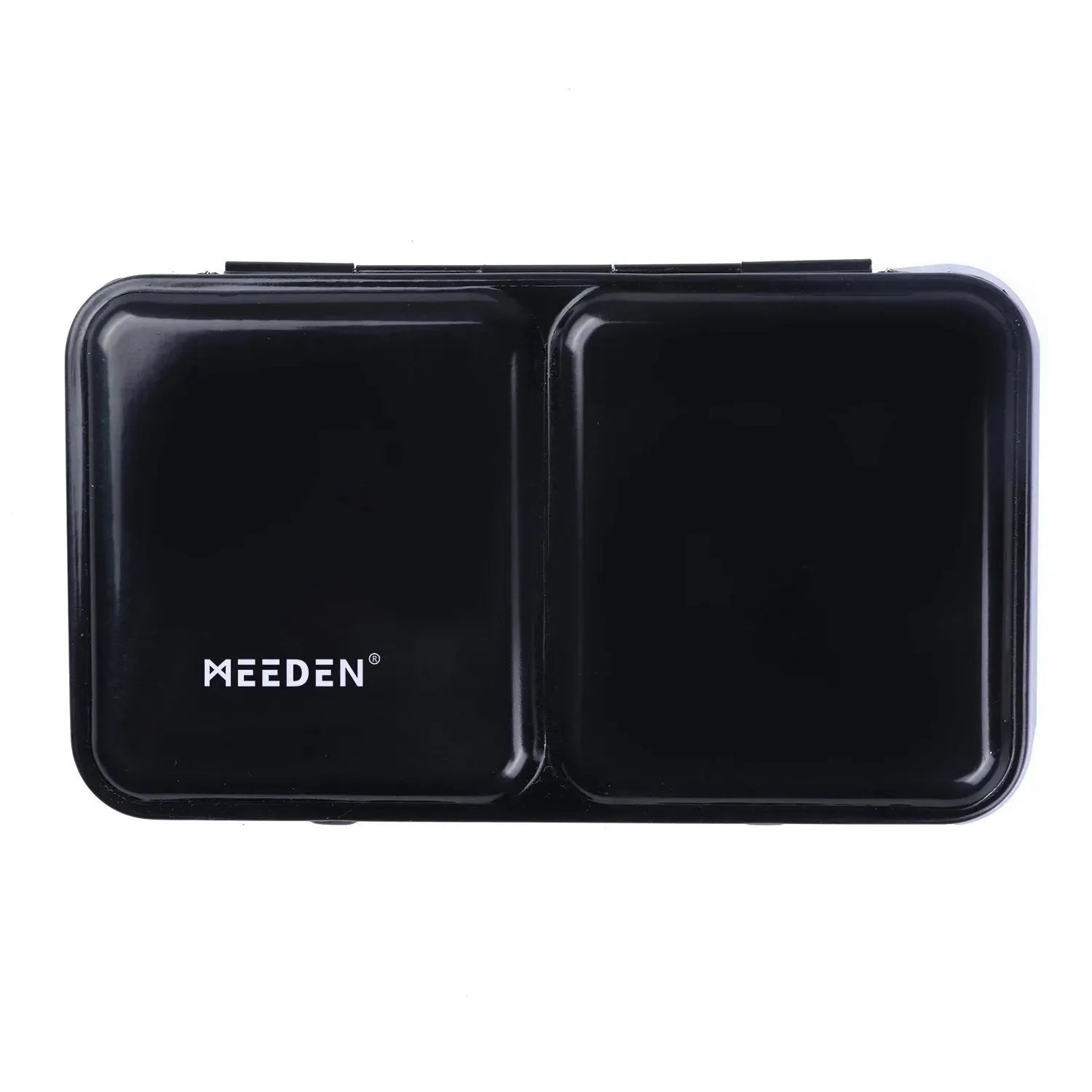 MEEDEN Travel Water Color Paint Palette Tin with 12 Half Pans Black