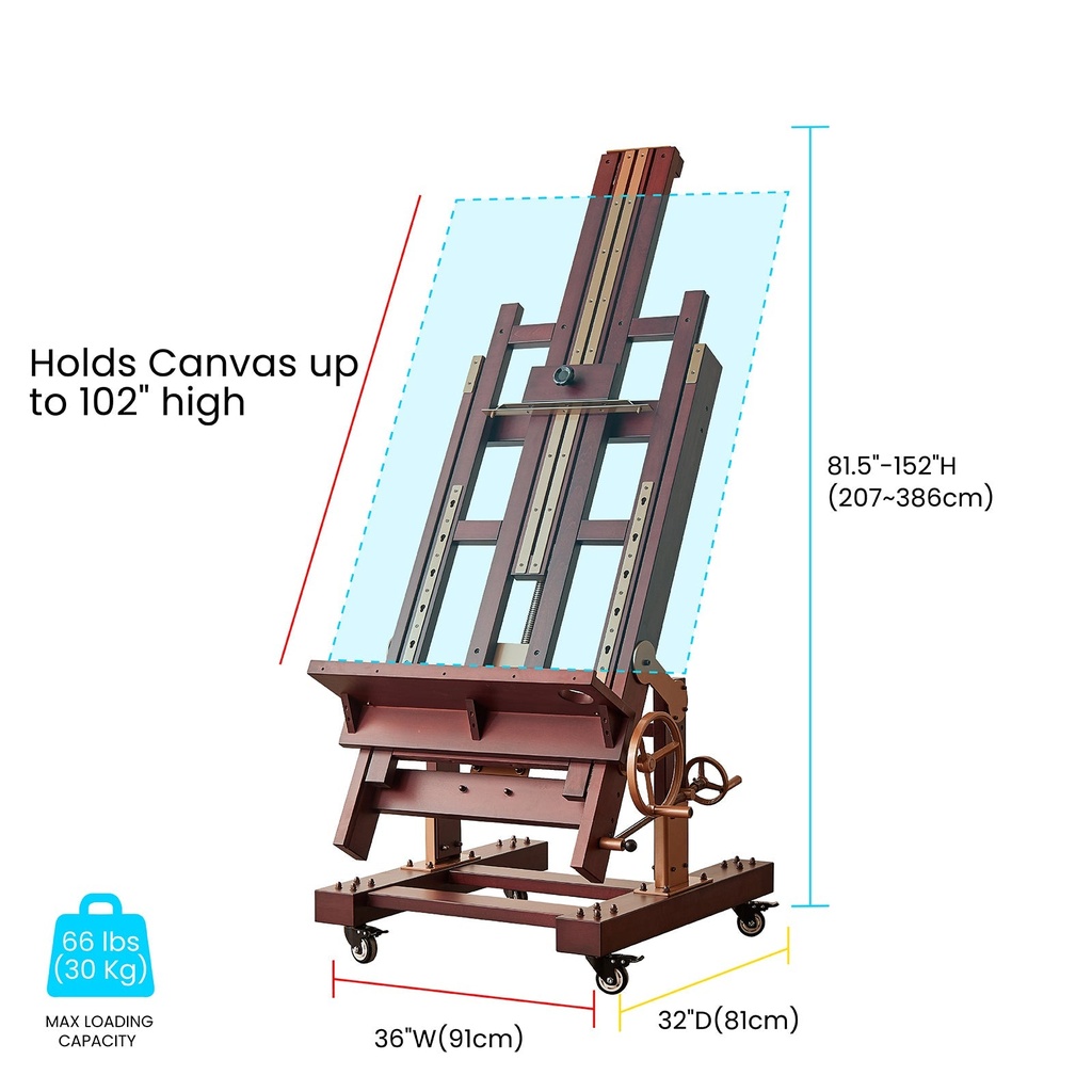 Pro Semi-Automatic Mechanised Studio Easel - 800-DHJ