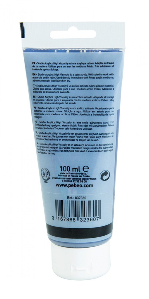 PEBEO ACRYLIC STUDIO HV100ML IR BLUE BLACK