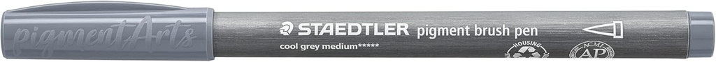 STAEDTLER PIGMENT BRUSH PEN COOL GREY MEDIUM 371-87