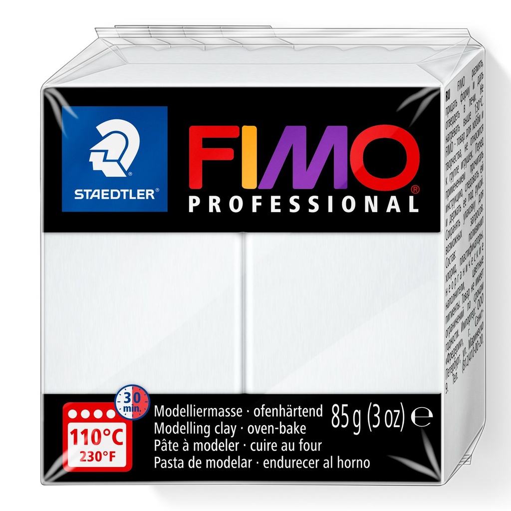 STAEDTLER MODELLING CLAY FIMO PROFESIONAL 85G WHITE 8004-0