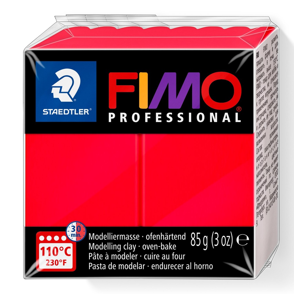 STAEDTLER MODELLING CLAY FIMO PROFESIONAL 85G RED 8004-200