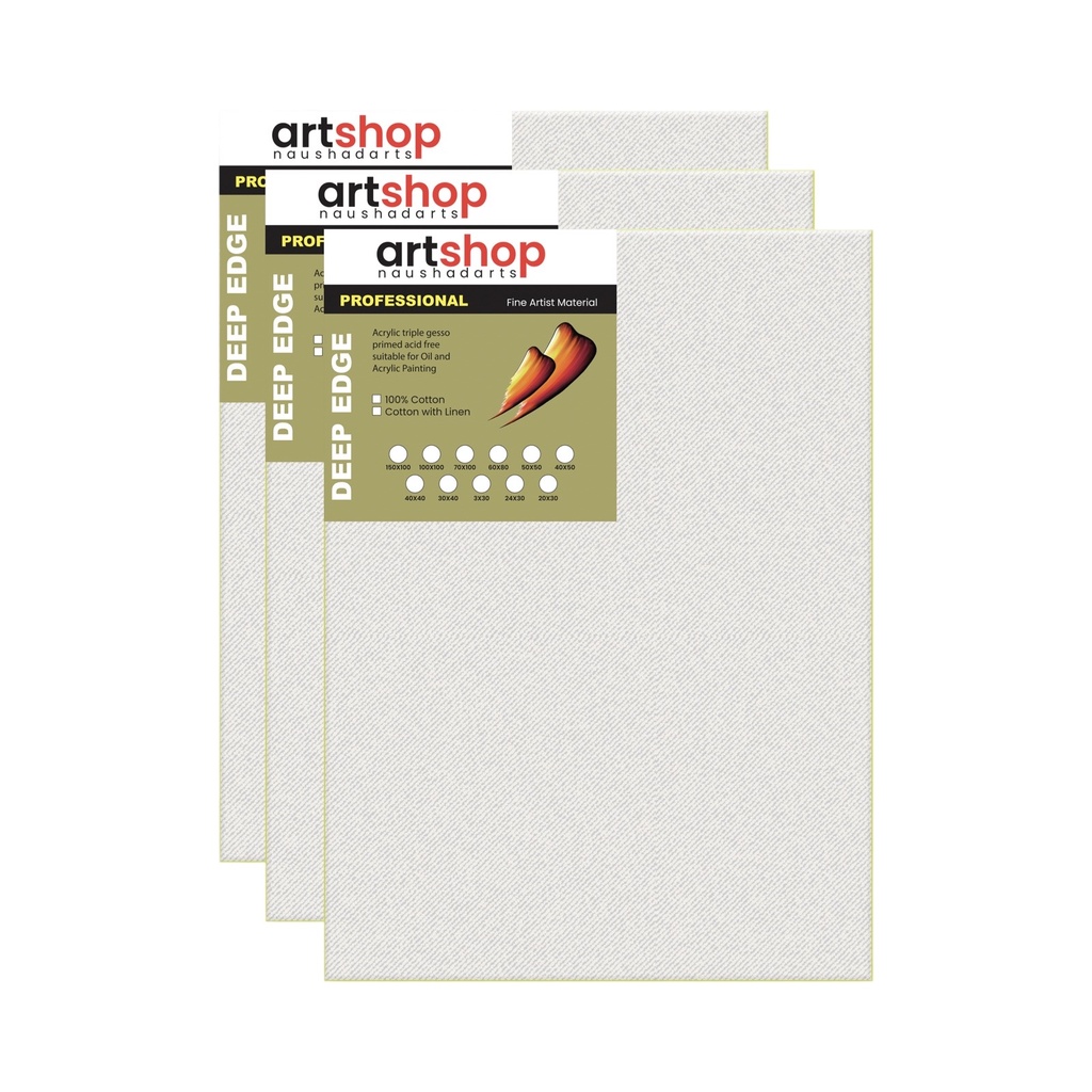 70 X 100cm - 380g Deep Edge 100% Cotton Canvas 