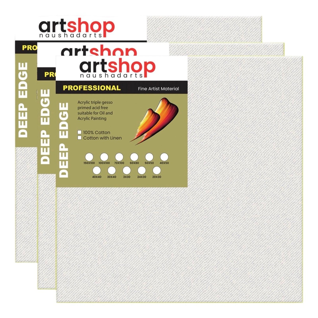 40 x 50cm Deep Edge Canvas 380g Cotton 