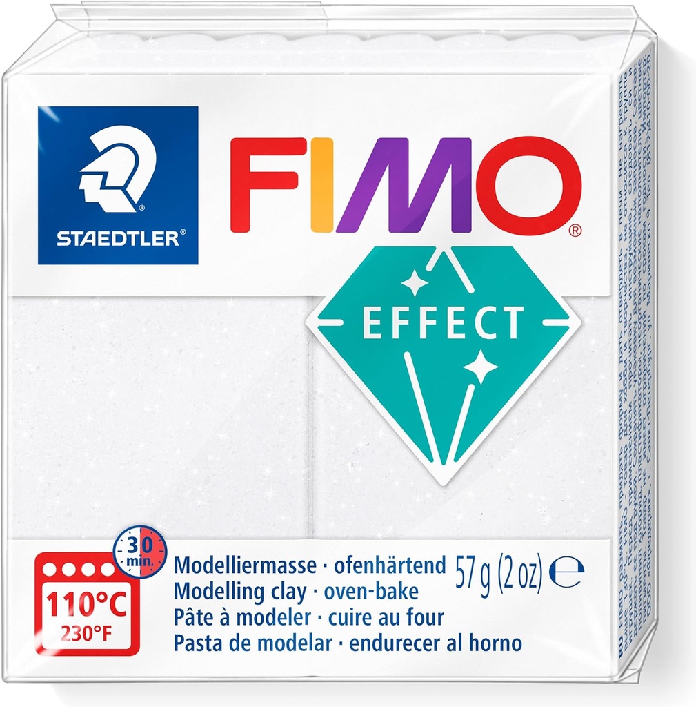 STAEDTLER MOD. CLAY FIMO EFFECT WHITE GALAXY