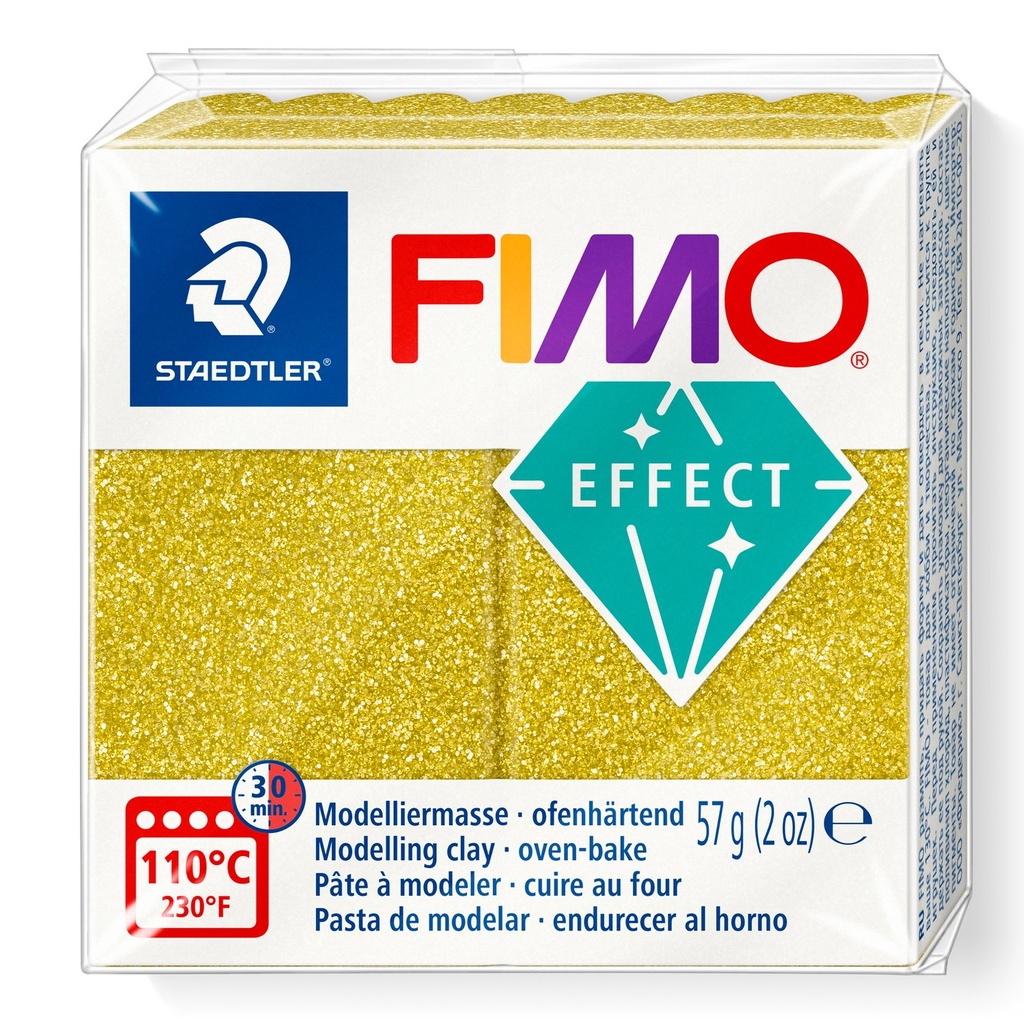 STAEDTLER MODELLING CLAY FIMO EFFECT 57G GOLD SPARKLE 8010-112