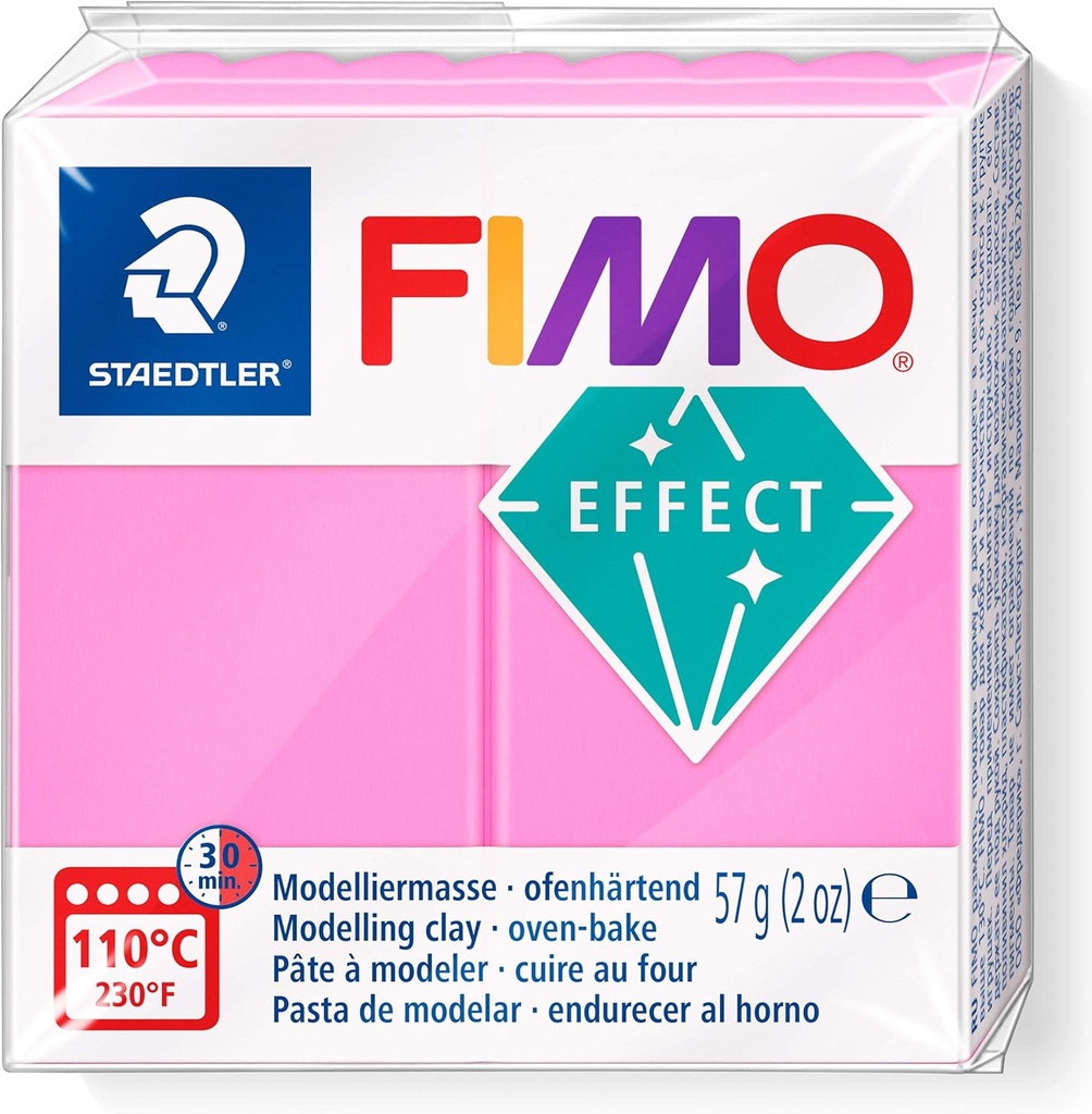 STAEDTLER MODELLING CLAY FIMO EFFECT 57G NEON FUCHSIA 8010-201