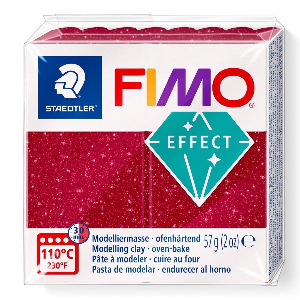 STAEDTLER MODELLING CLAY FIMO EFFECT 57G RED GALAXY 5 8010-202