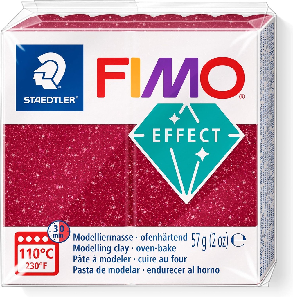 STAEDTLER MODELLING CLAY FIMO EFFECT 57G RED GALAXY 5 8010-202