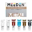 Meeden Metallic Acrylic Paint Set, 6 Tubes, 120 ml / 4.06 oz