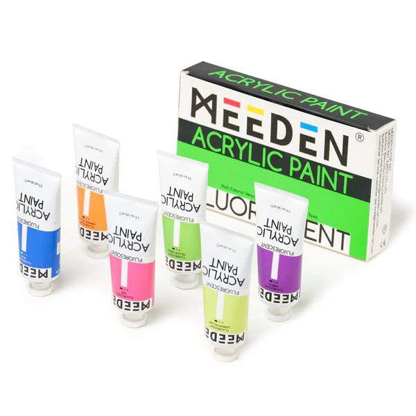 Meeden Acrylic Paint set Fluorescent 60ml (six tubes)