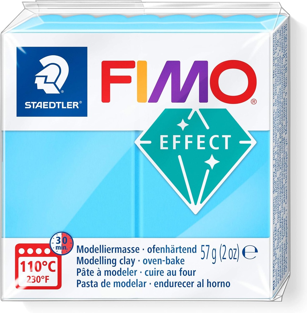 STAEDTLER MODELLING CLAY FIMO EFFECT 57G NEON BLUE 8010-301