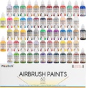 Meeden Airbrush Paint 60 Colors Set, 30 ml / 3 oz

