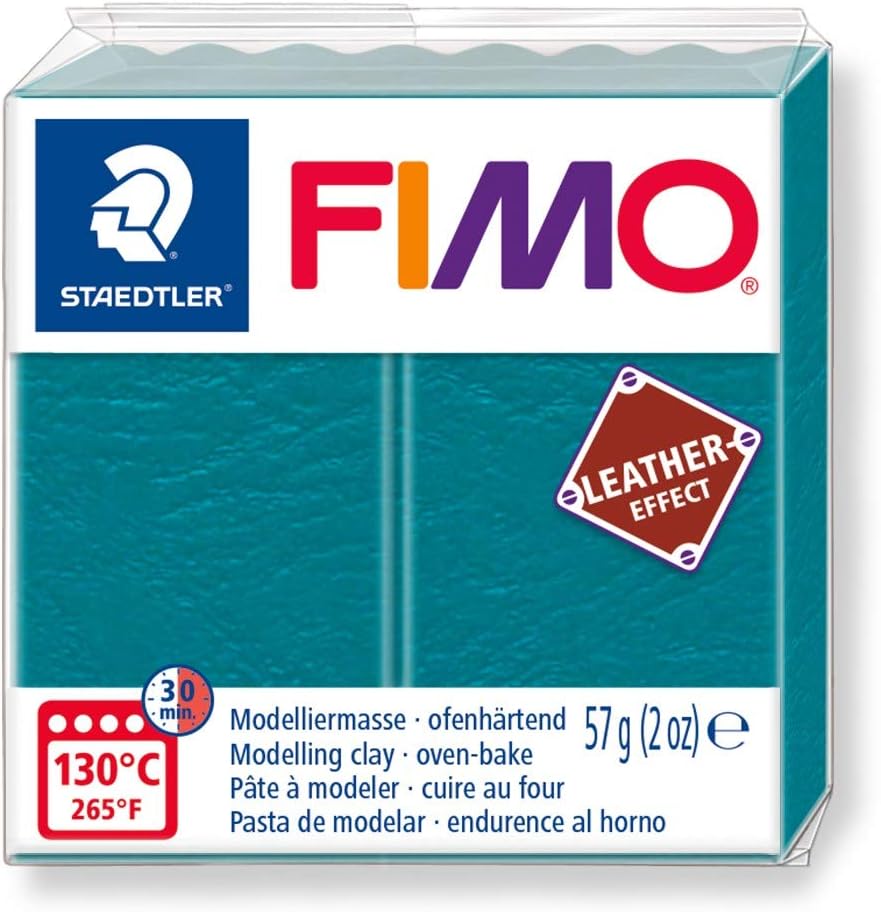 STAEDTLER MODELLING CLAY FIMO LEATHER EFFECT 57G LAGOON 8010-369