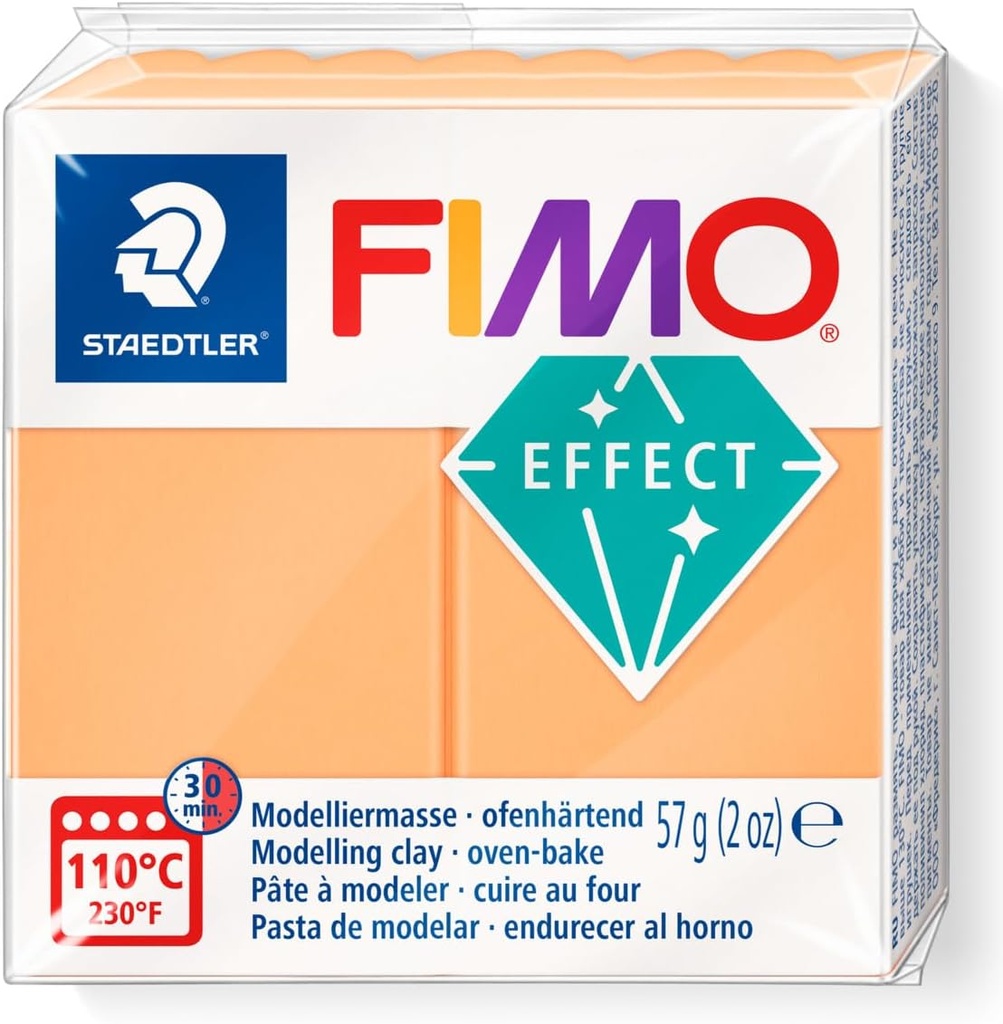 STAEDTLER MODELLING CLAY FIMO EFFECT 57G NEON ORANGE 8010-401