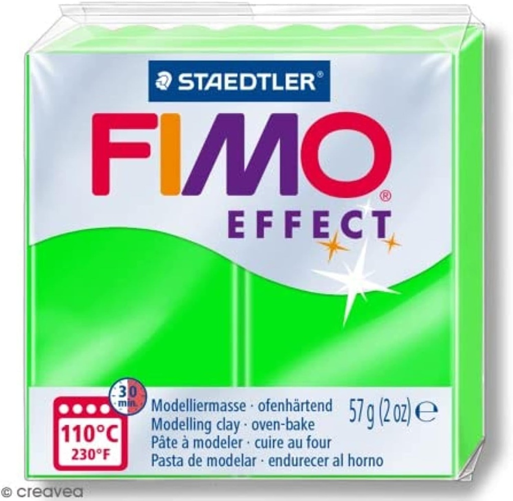 STAEDTLER MODELLING CLAY FIMO EFFECT 57G NEON GREEN 8010-501