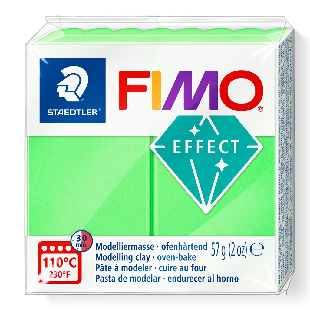 STAEDTLER MODELLING CLAY FIMO EFFECT 57G NEON GREEN 8010-501