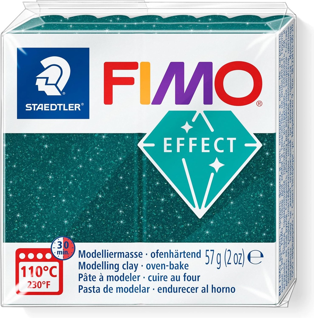 STAEDTLER MODELLING CLAY FIMO EFFECT 57G GREEN GALAXY 8010-562