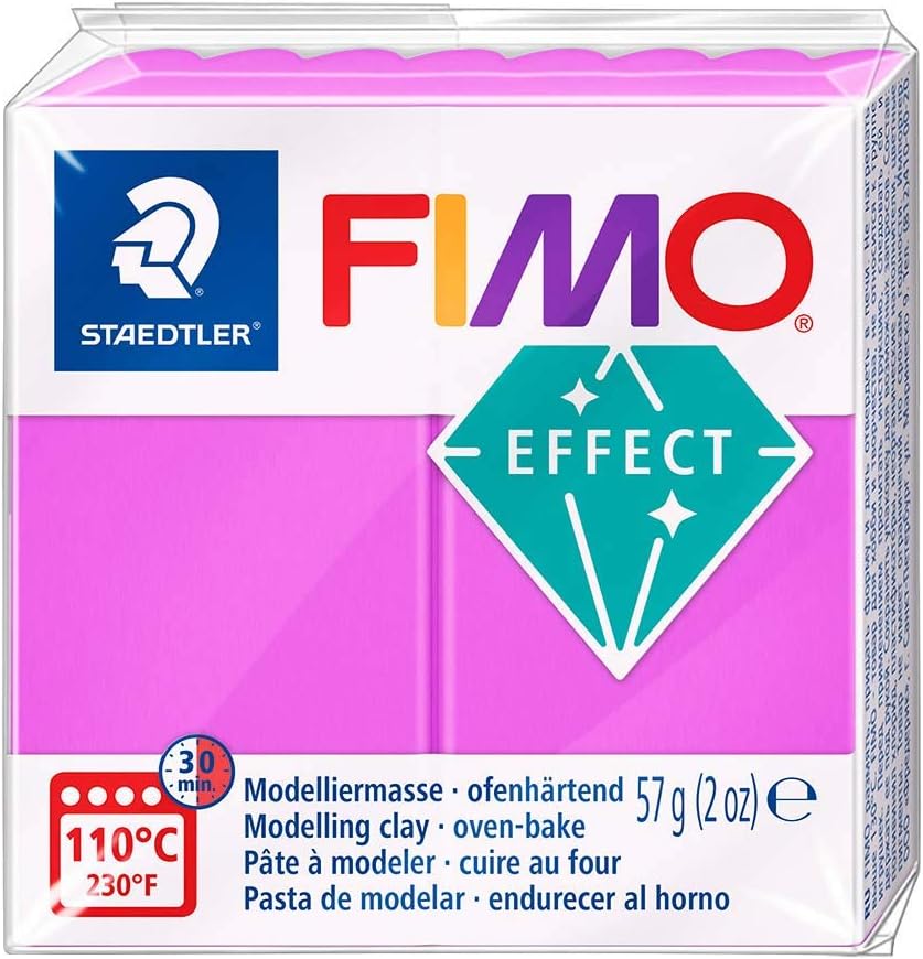 STAEDTLER MODELLING CLAY FIMO EFFECT 57G NEON PURPLE 8010-601