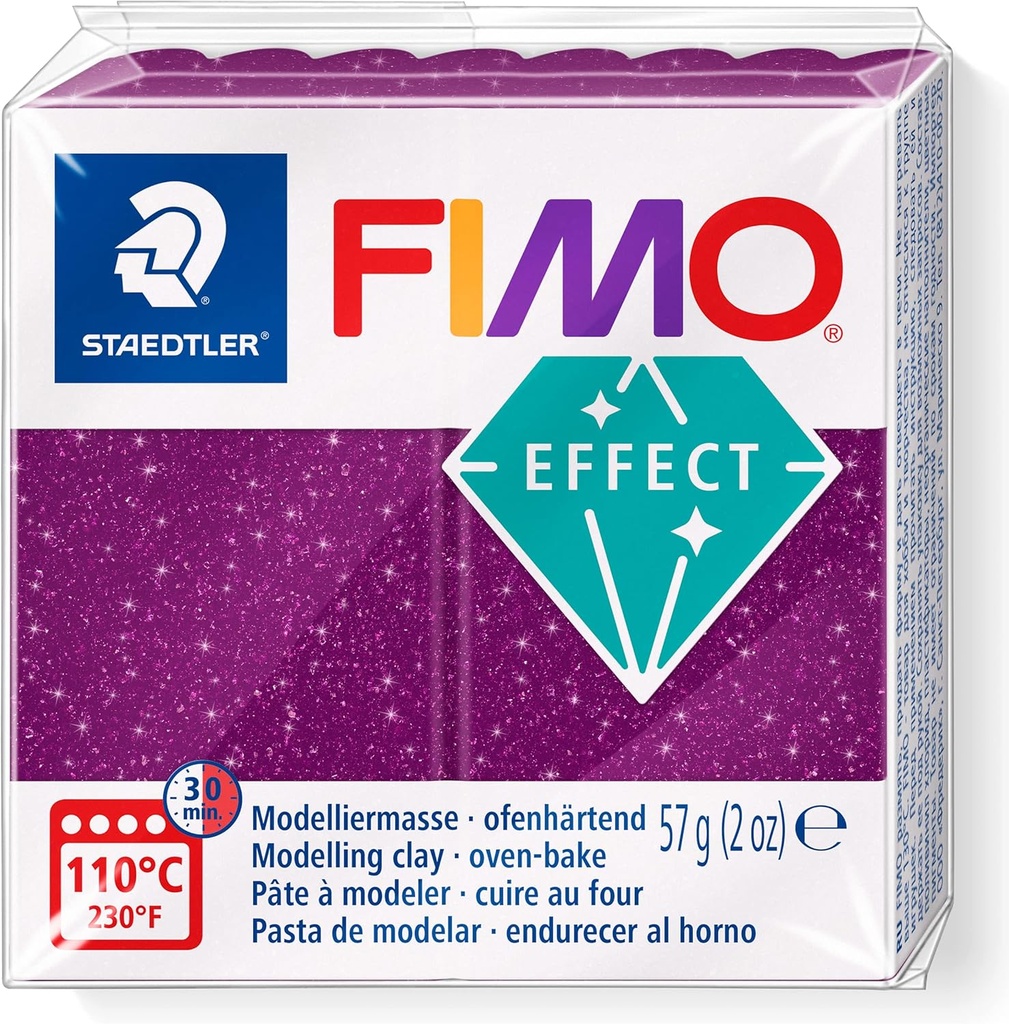 STAEDTLER MODELLING CLAY FIMO EFFECT 57G PURPLE GALAXY 8010-602