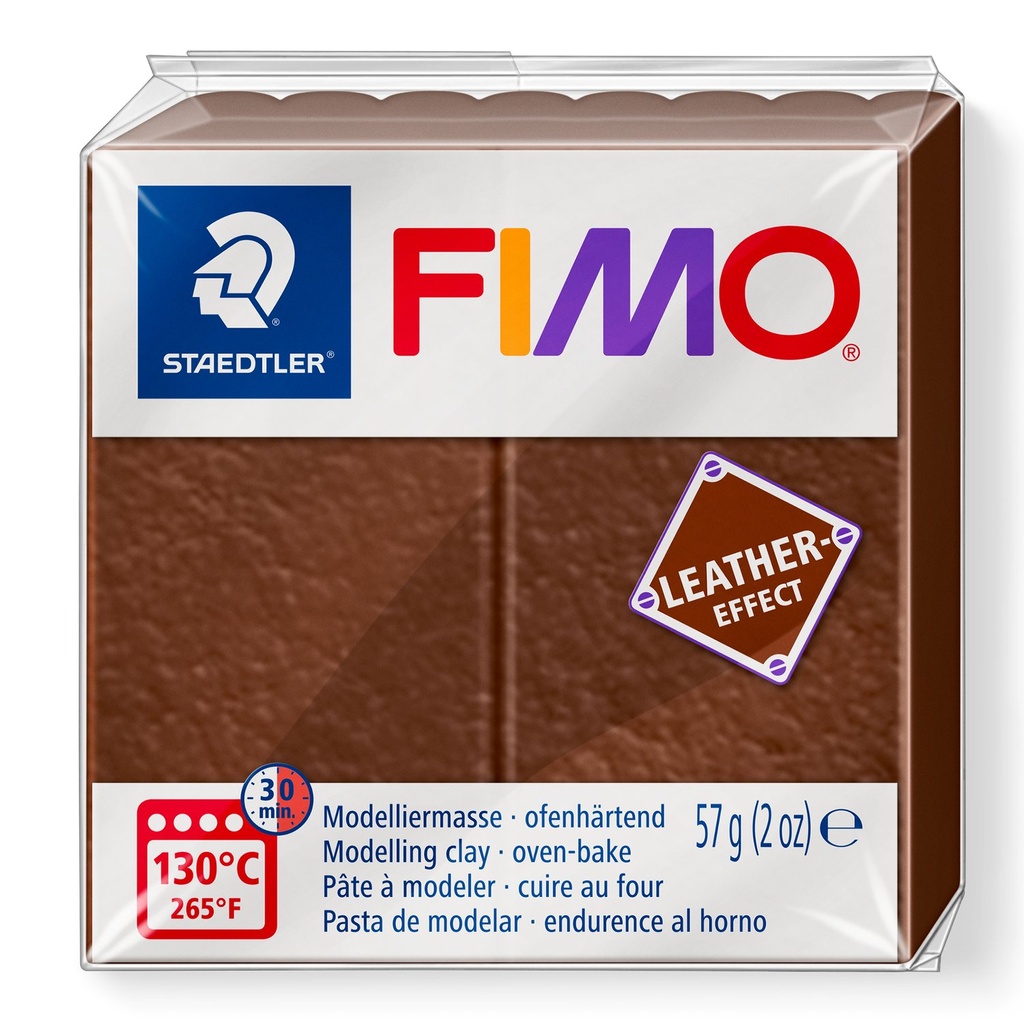 STAEDTLER MODELLING CLAY FIMO LEATHER EFFECT 57G NUT 8010-779