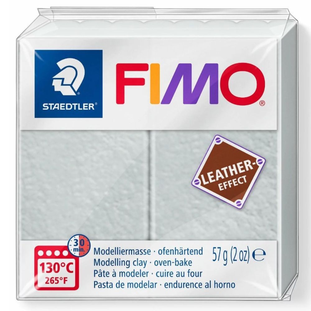 STAEDTLER MODELLING CLAY FIMO LEATHER EFFECT 57G DOVE GRAY 8010-809