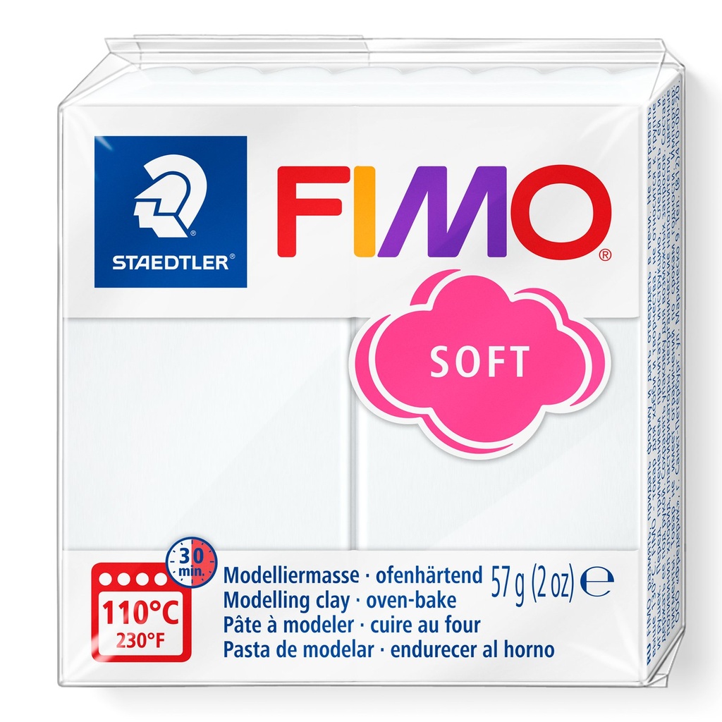 STAEDTLER MODELLING CLAY FIMO SOFT 57G WHITE 8020-0