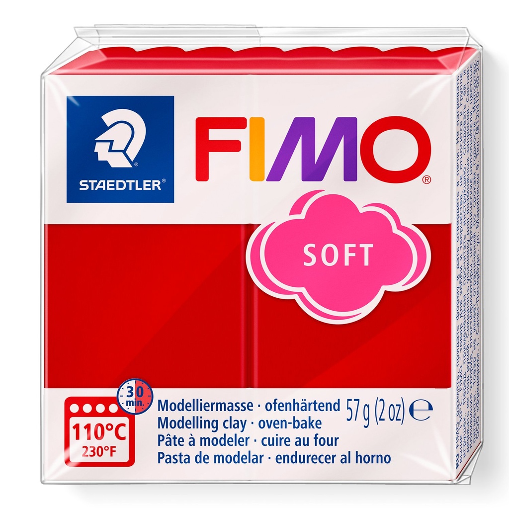 STAEDTLER MODELLING CLAY FIMO SOFT 57G  CHRISTMAS RED 8020-2 P