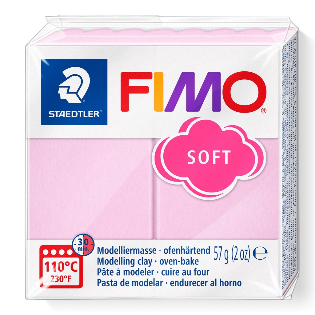 STAEDTLER MODELLING CLAY FIMO SOFT 57G LIGHT PINK 8020-205