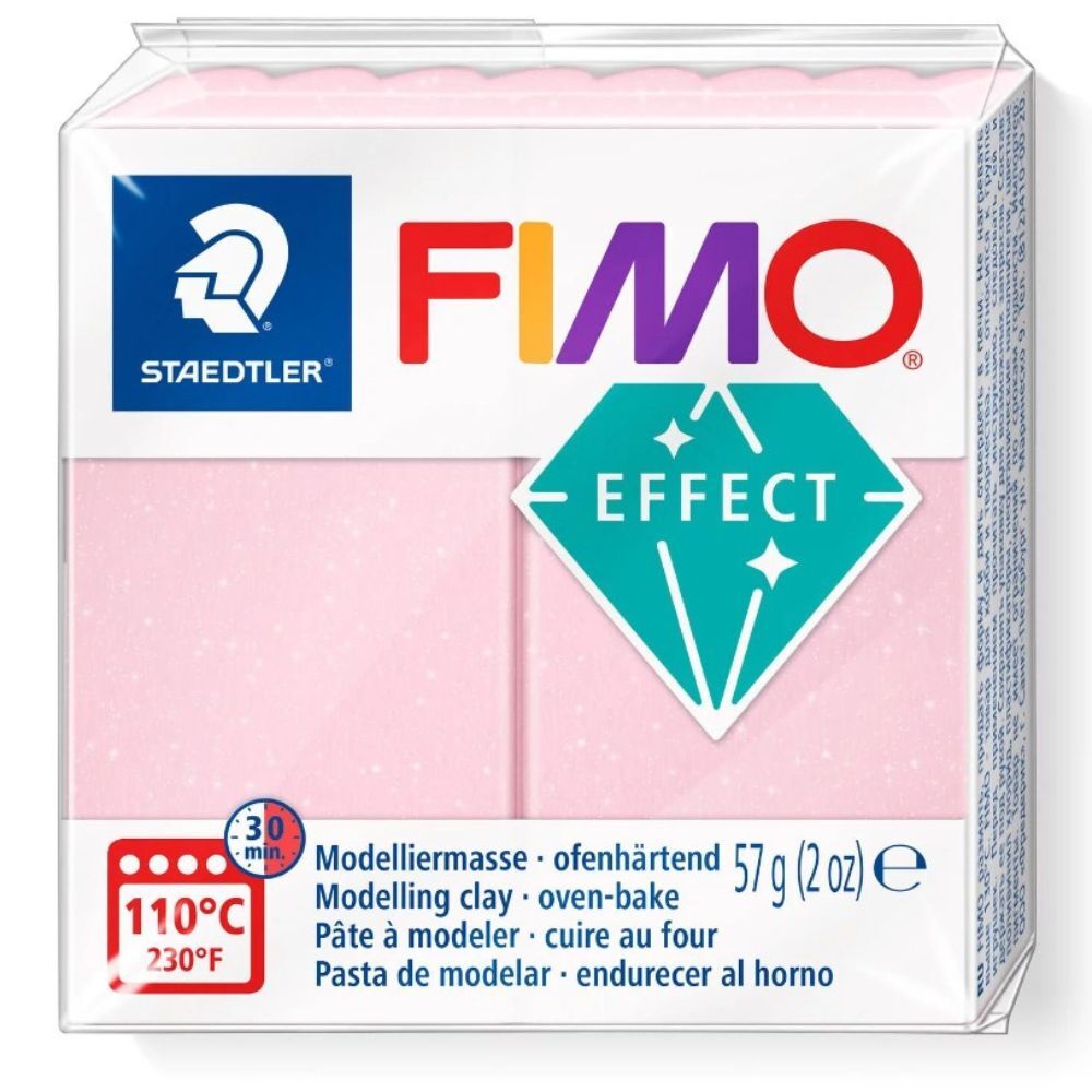 STAEDTLER MODELLING CLAY FIMO EFFECT 57G ROSE QUARTZC 8020-206