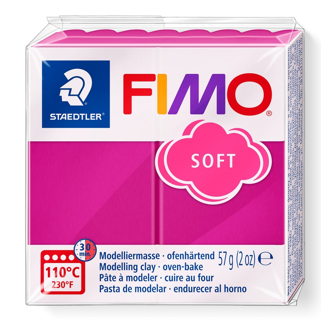 STAEDTLER MODELLING CLAY FIMO SOFT 57G RASPBERRY 8020-22