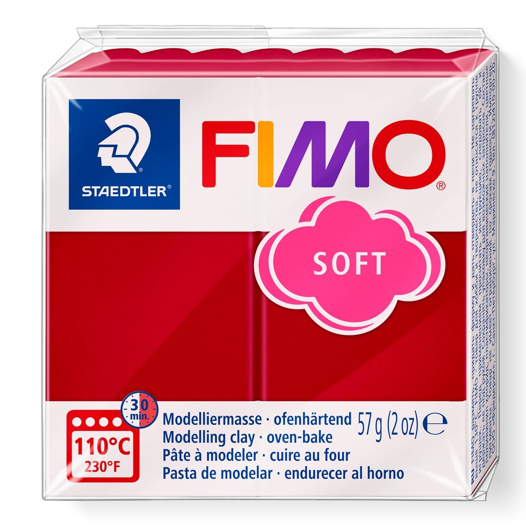 STAEDTLER MODELLING CLAY FIMO SOFT 57G CHERRY RED 8020-26